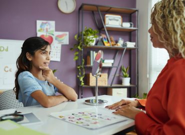 Child undergoing psychological assessment to support emotional, social, and academic development